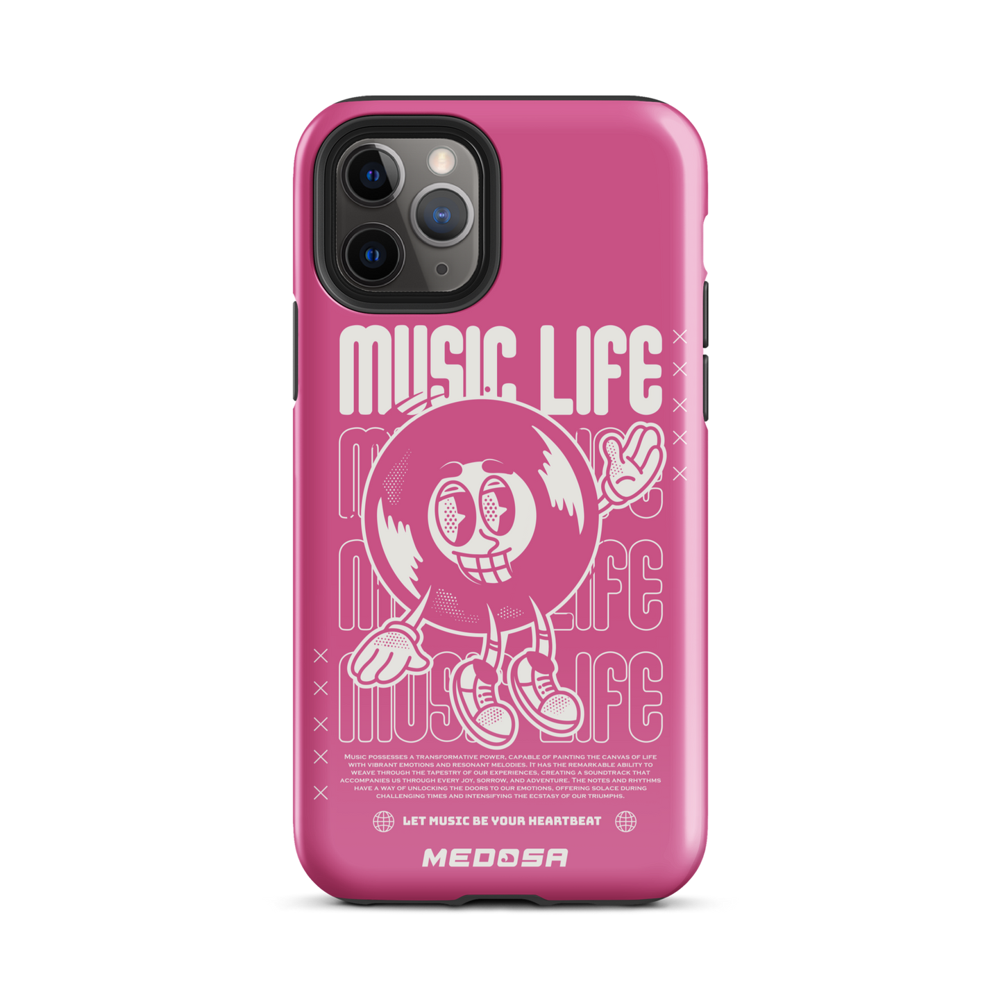 Music Life Pink and White