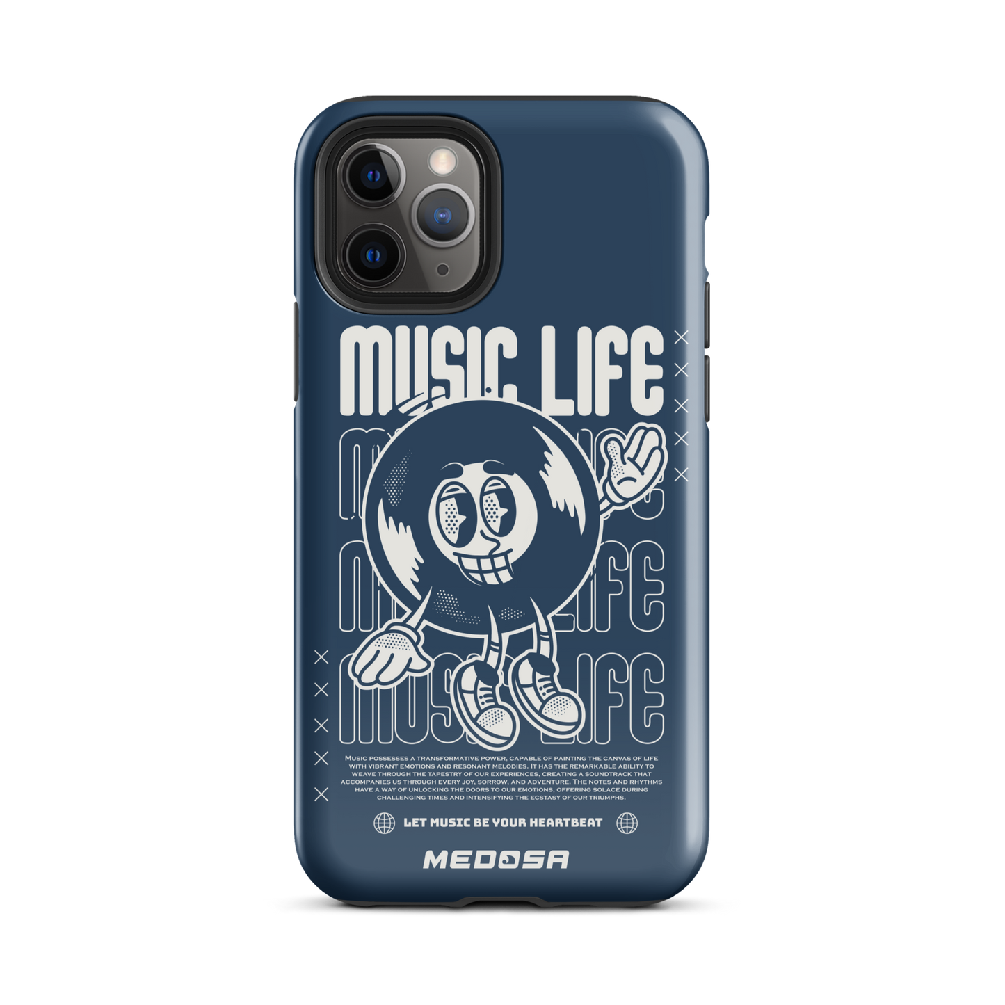 Music Life Navy and White