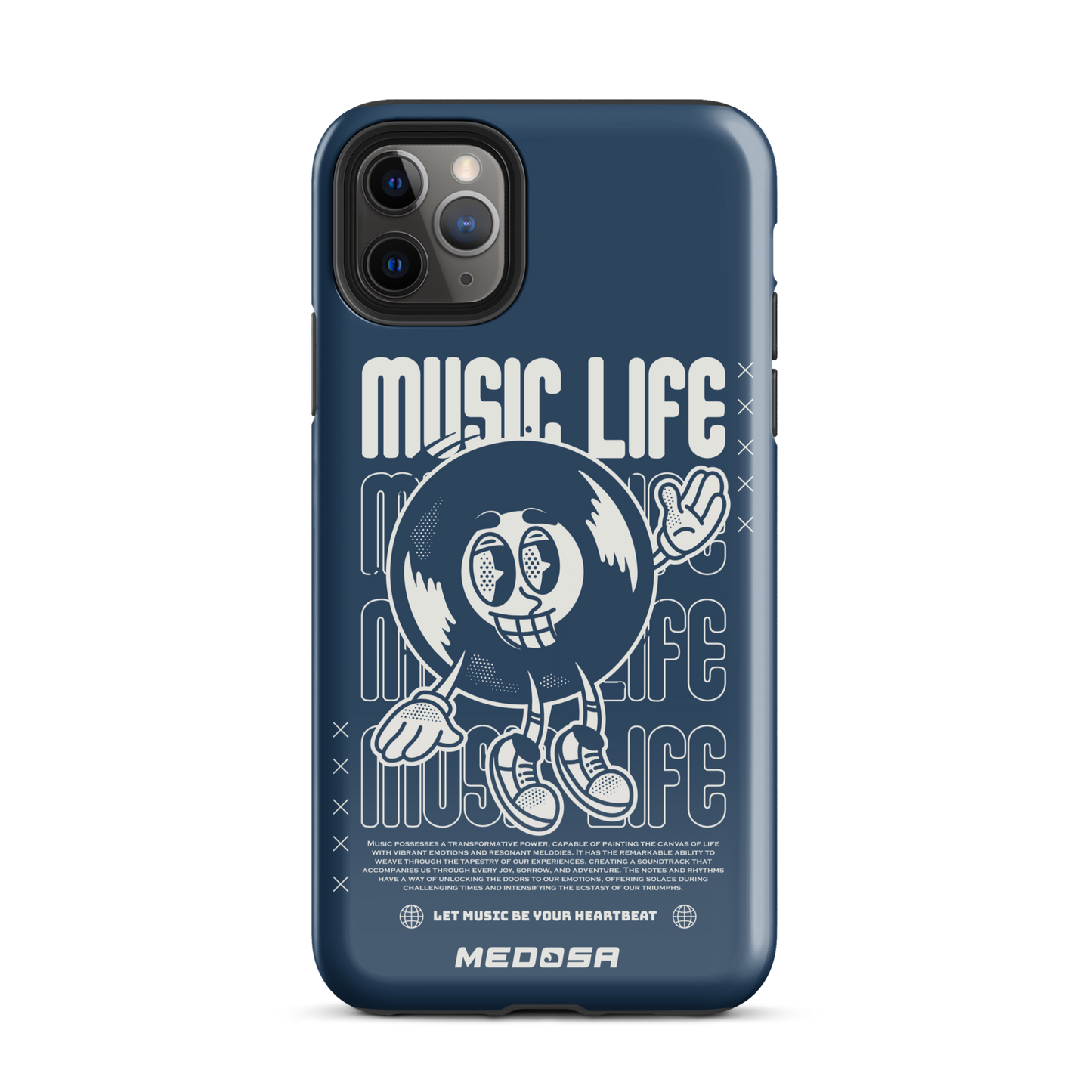 Music Life Navy and White