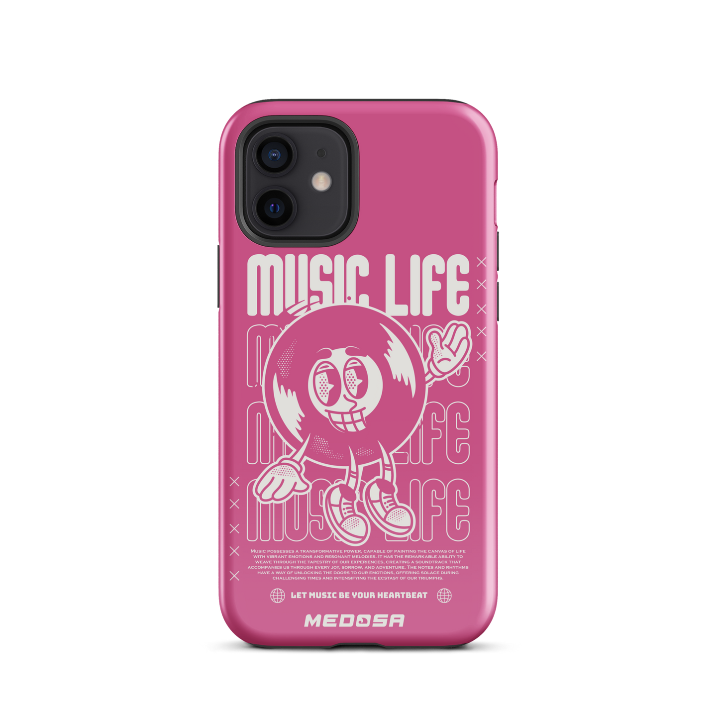 Music Life Pink and White