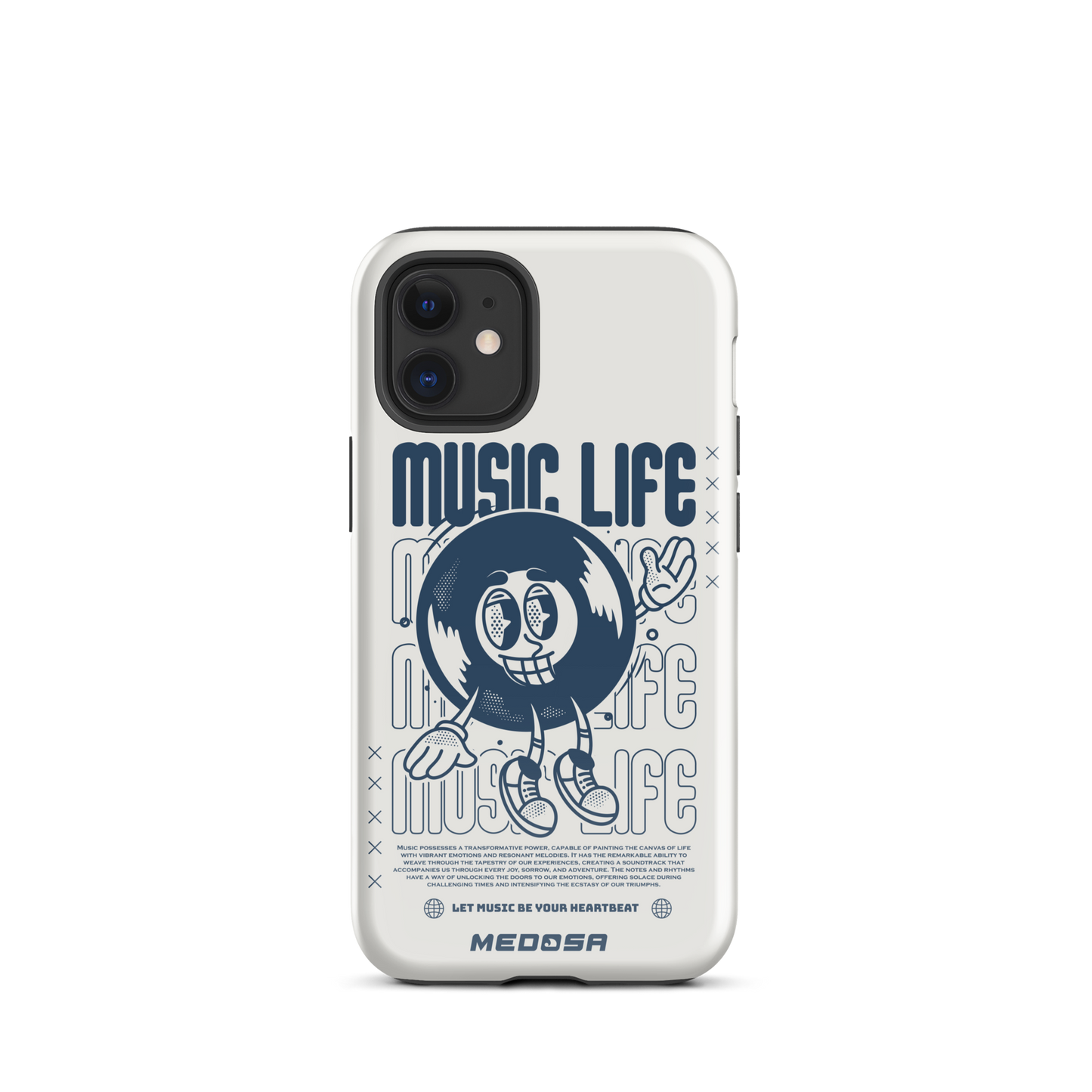 Music Life White and Navy