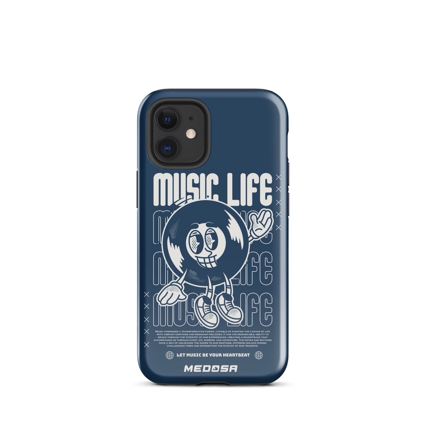 Music Life Navy and White