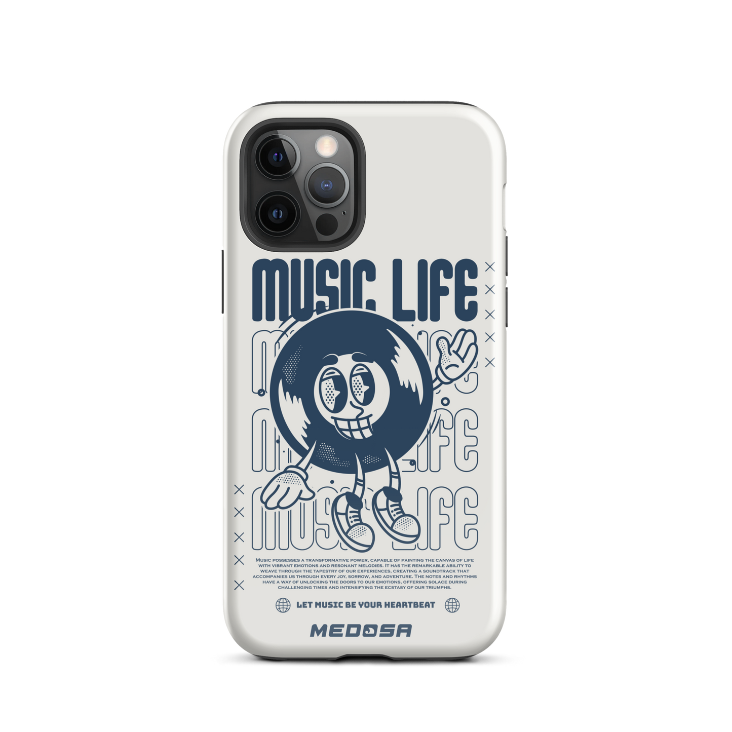 Music Life White and Navy