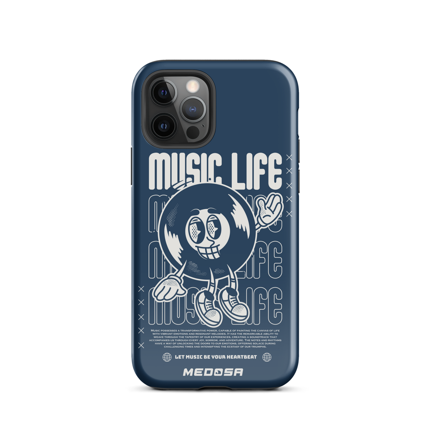 Music Life Navy and White