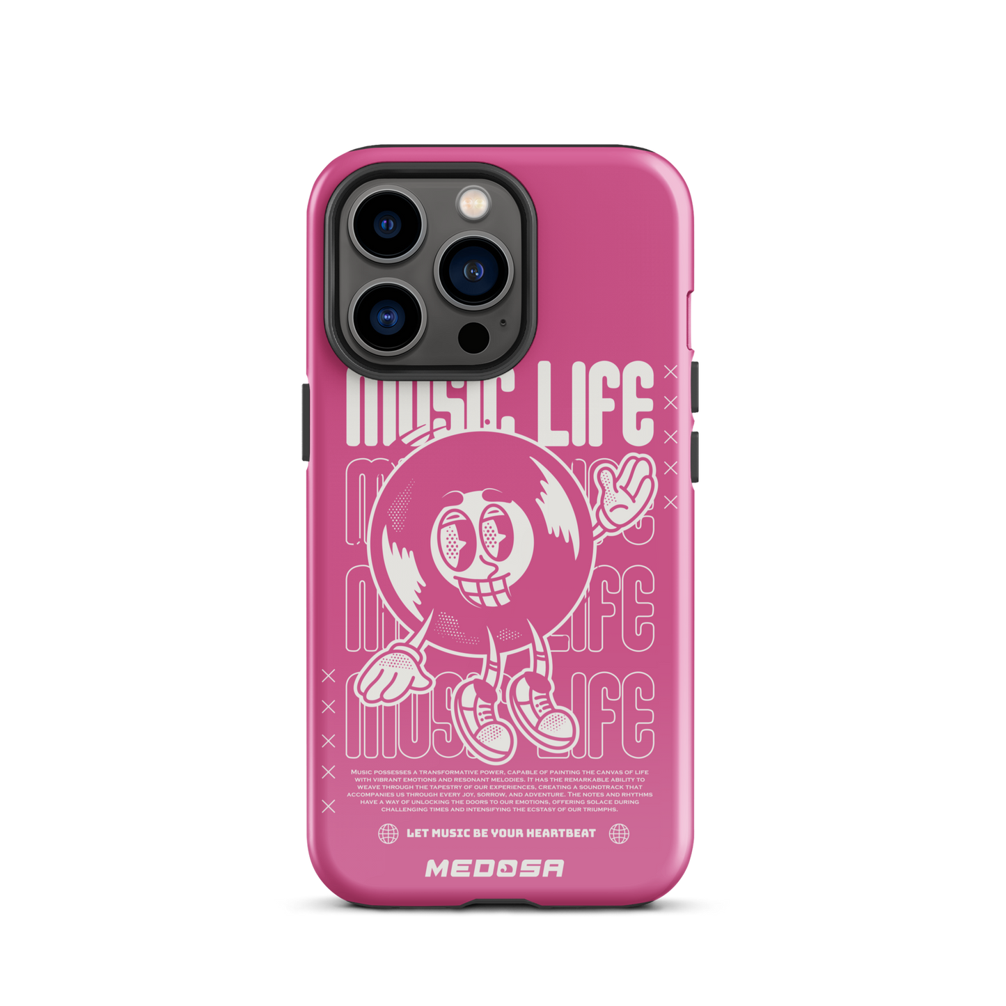 Music Life Pink and White