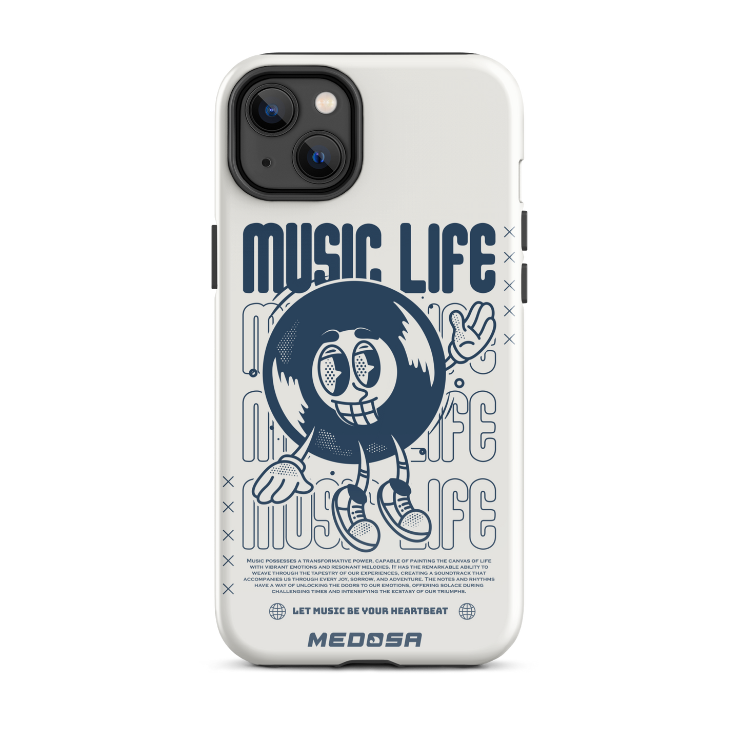 Music Life White and Navy