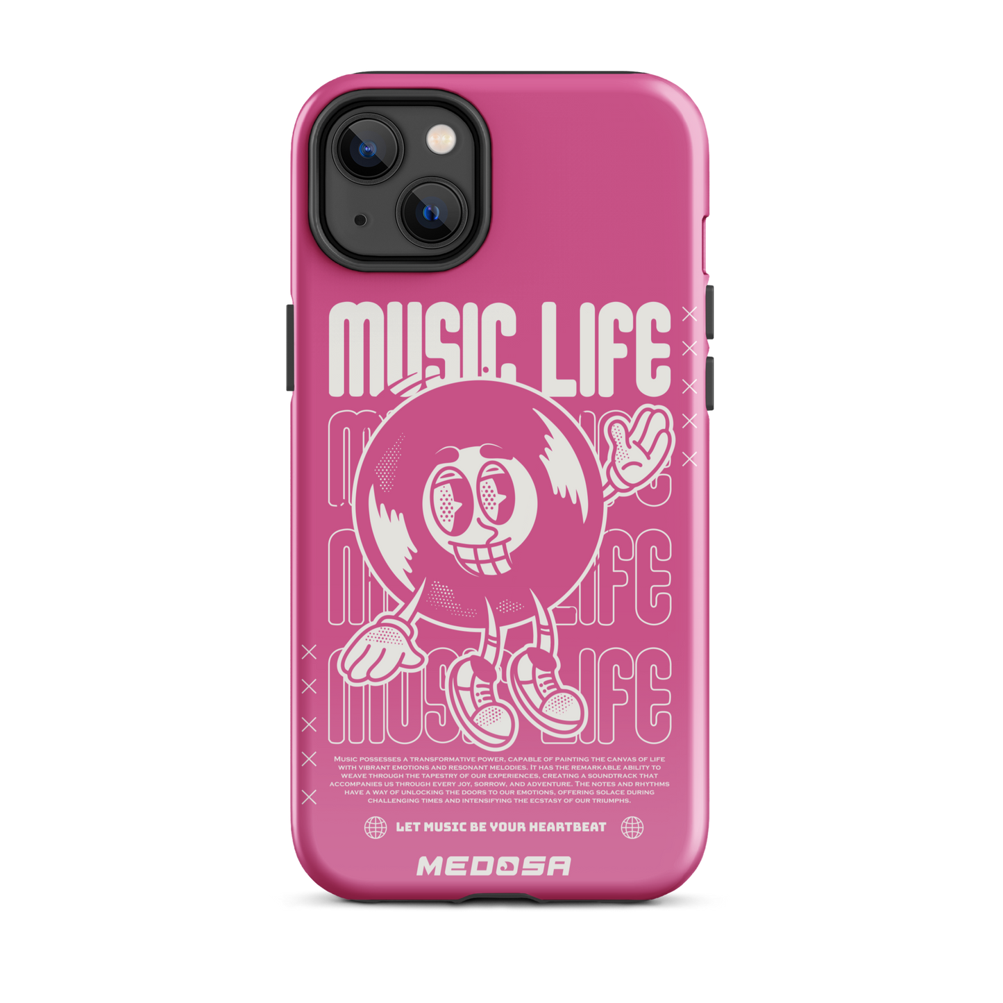 Music Life Pink and White