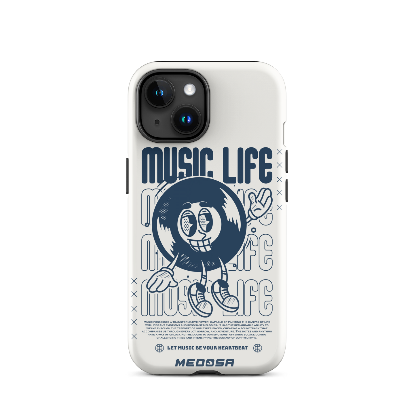 Music Life White and Navy