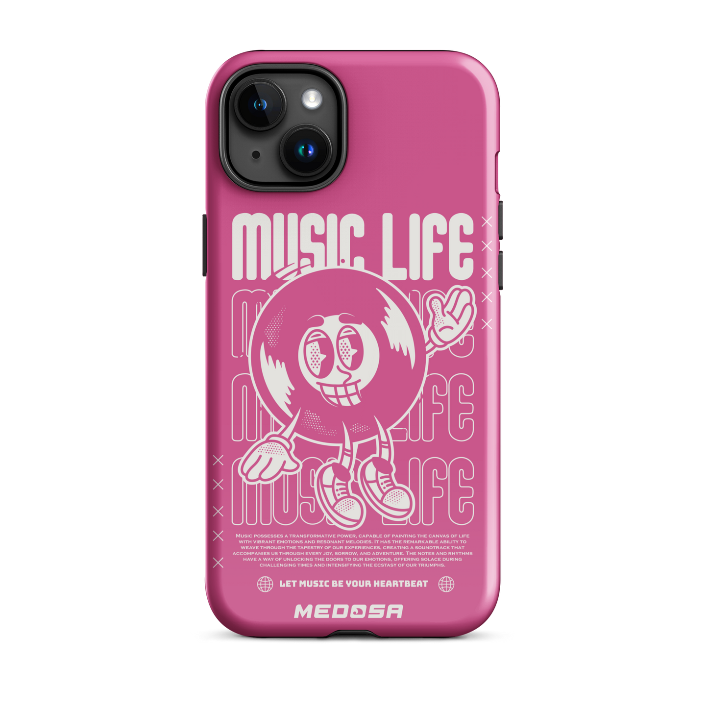 Music Life Pink and White