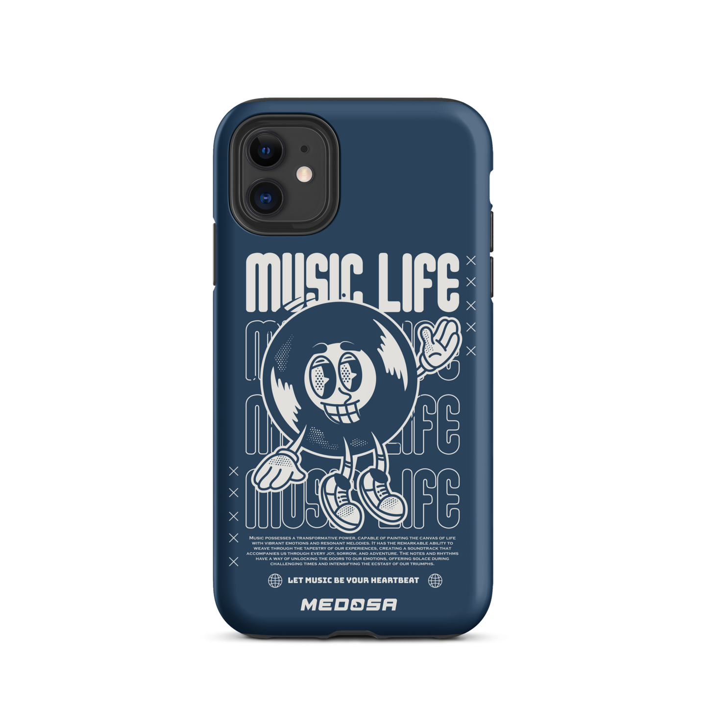 Music Life Navy and White