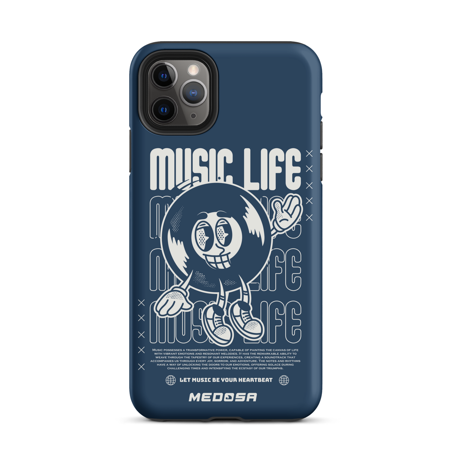 Music Life Navy and White