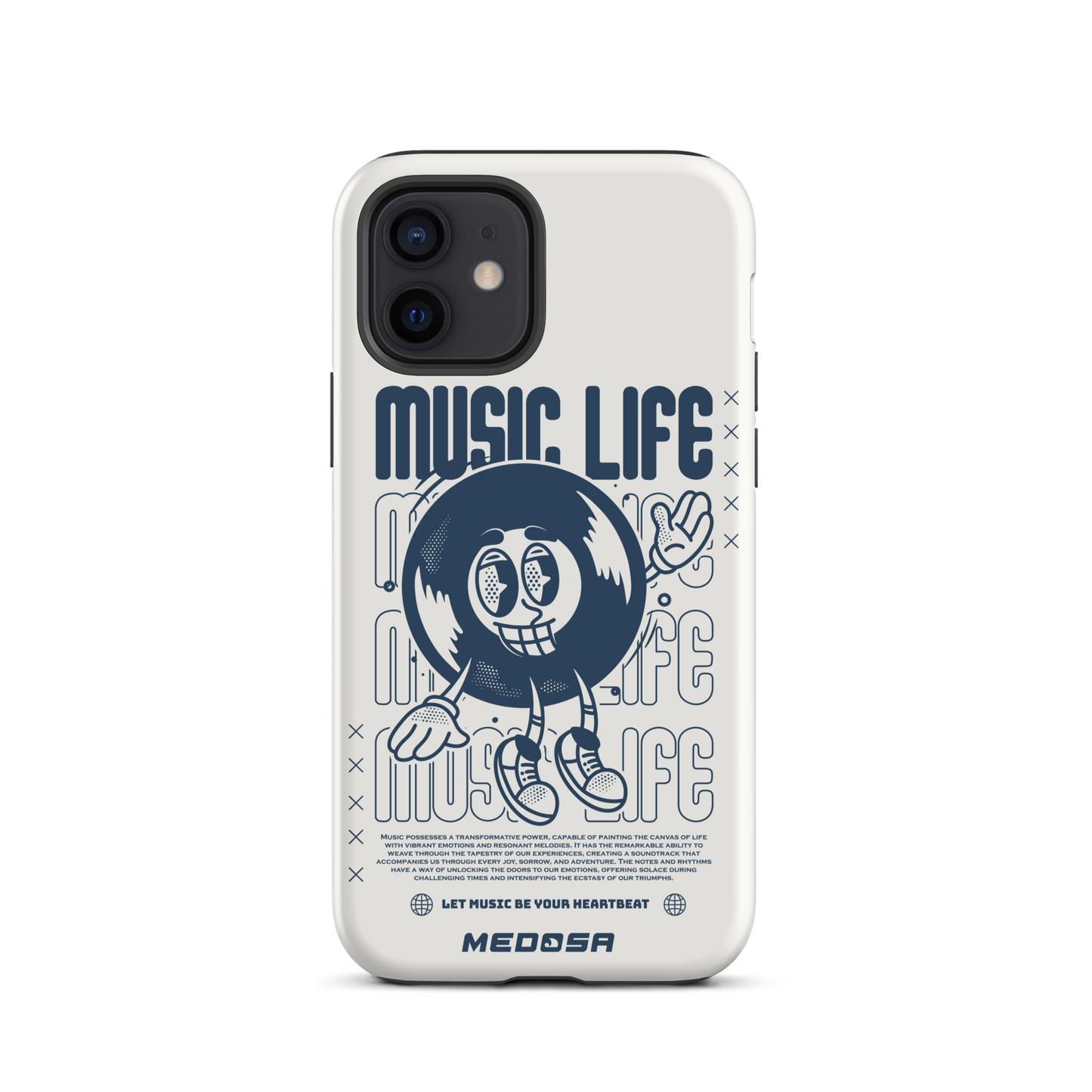 Music Life White and Navy