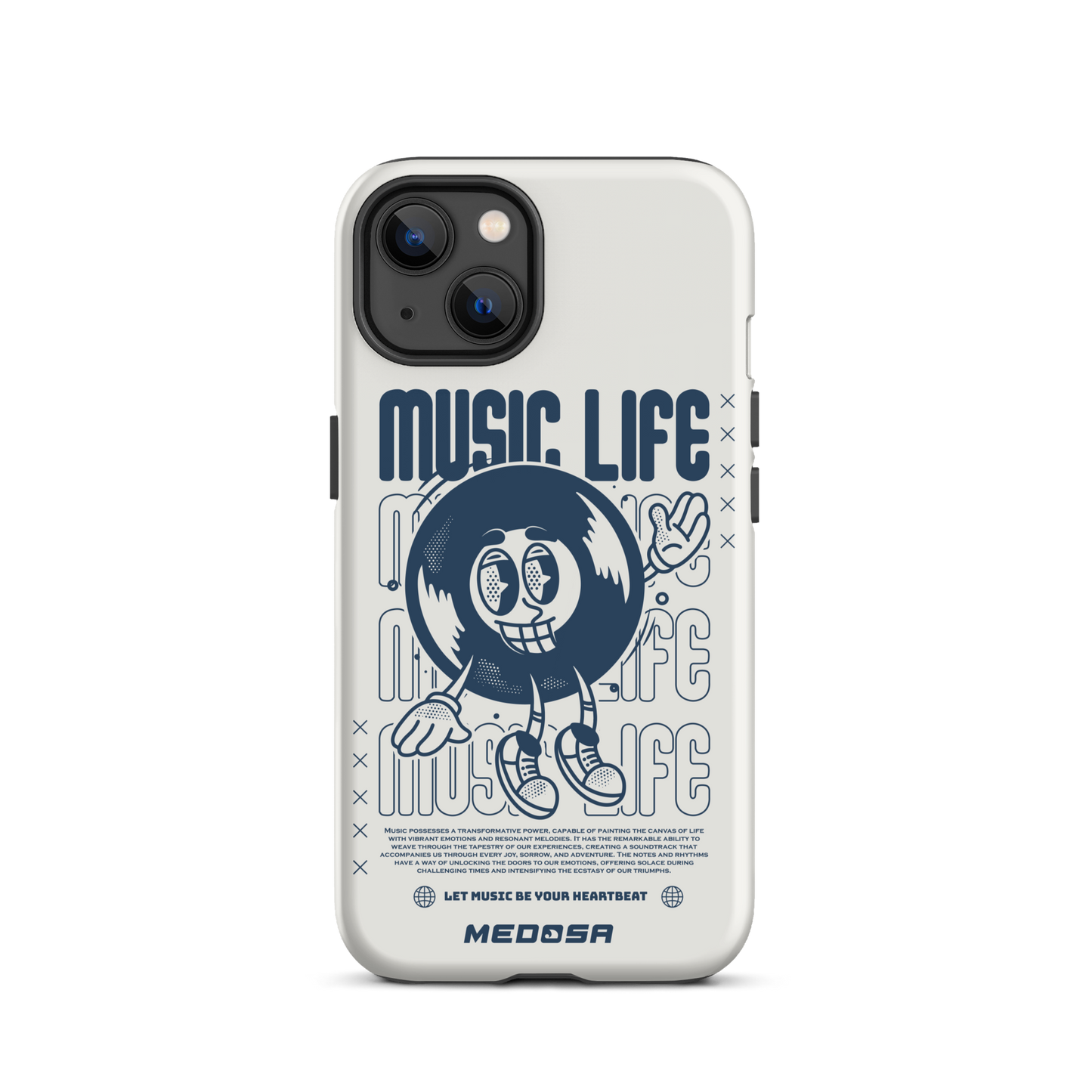 Music Life White and Navy