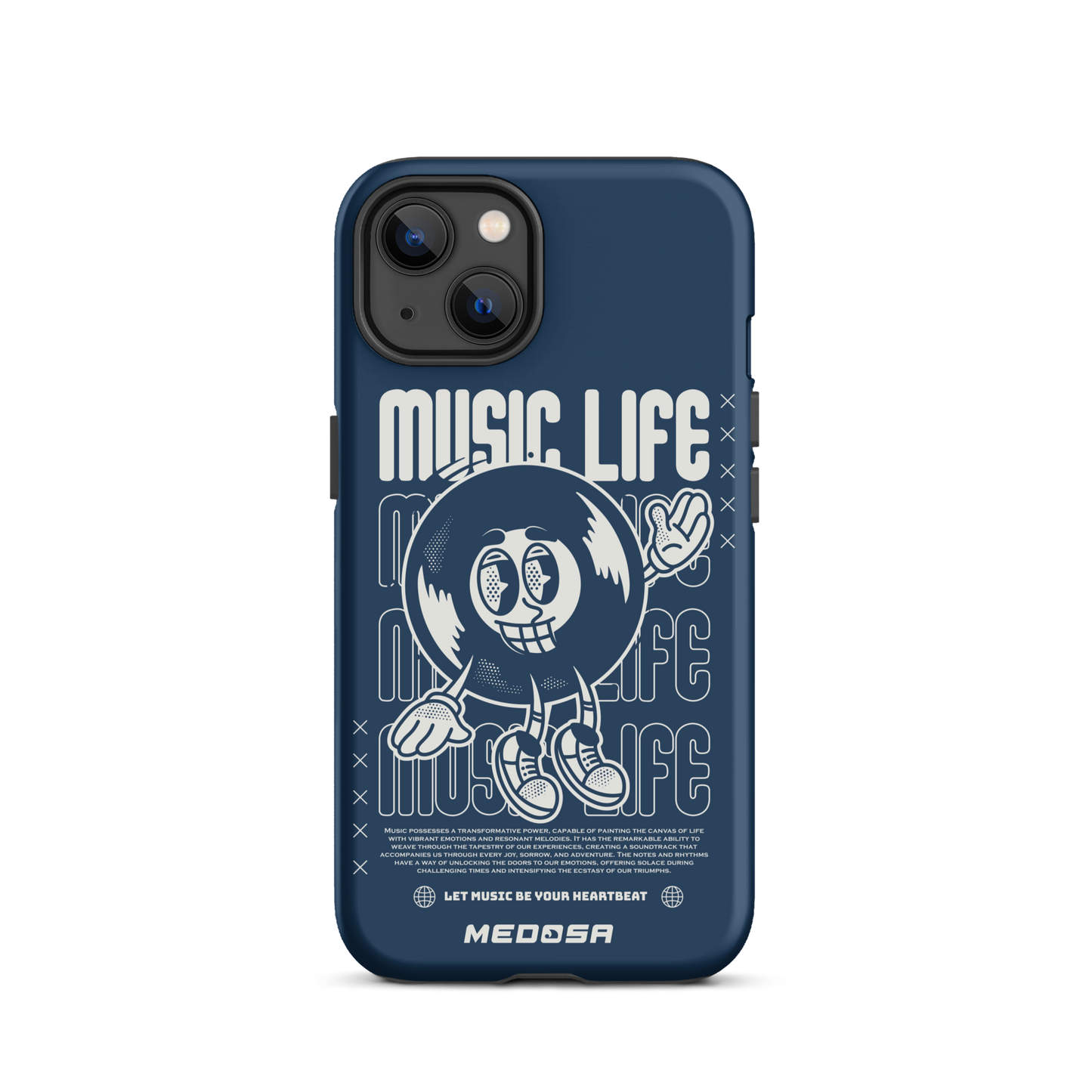 Music Life Navy and White