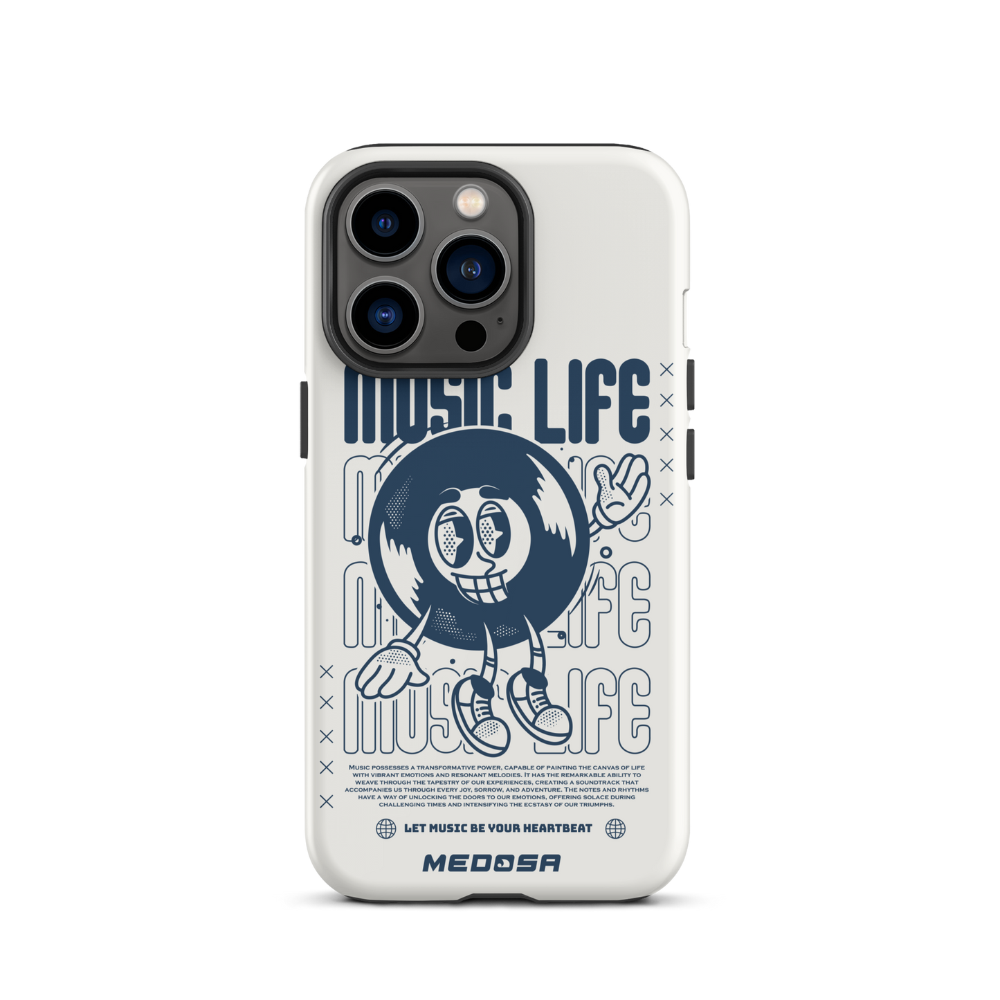 Music Life White and Navy