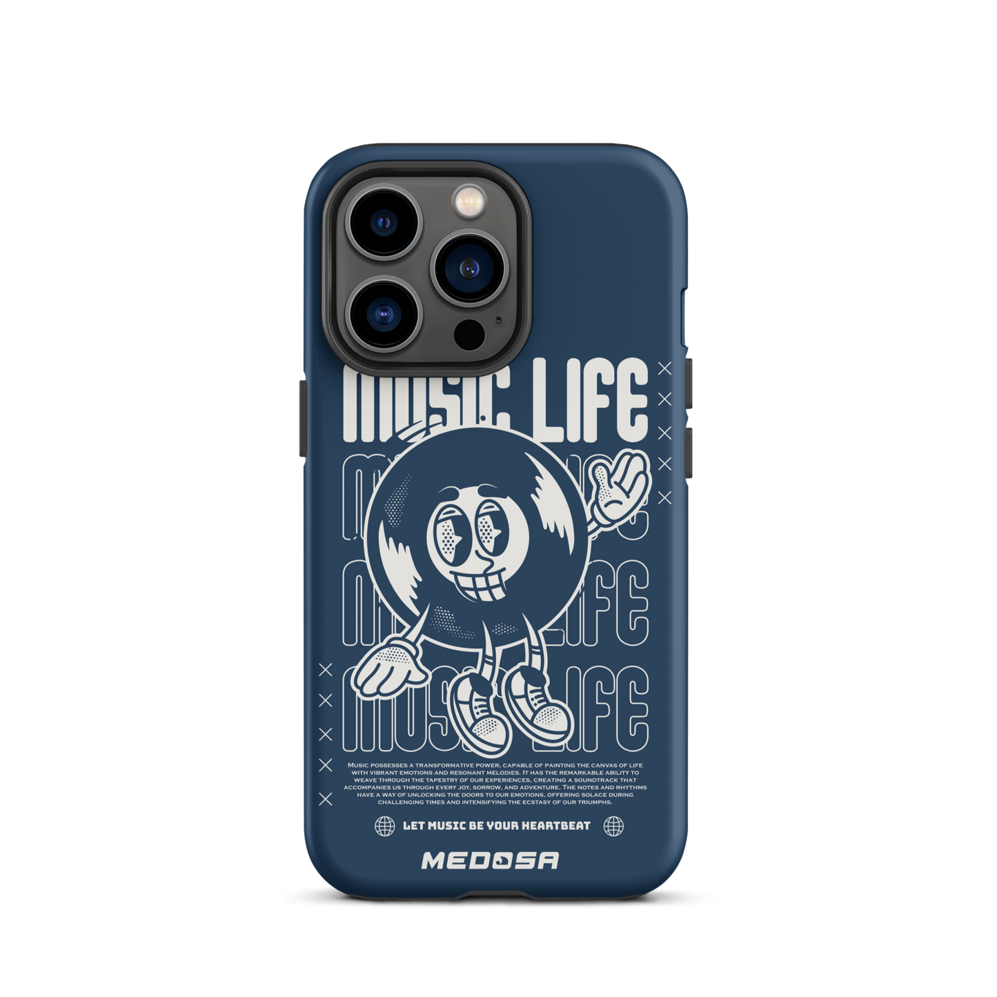 Music Life Navy and White