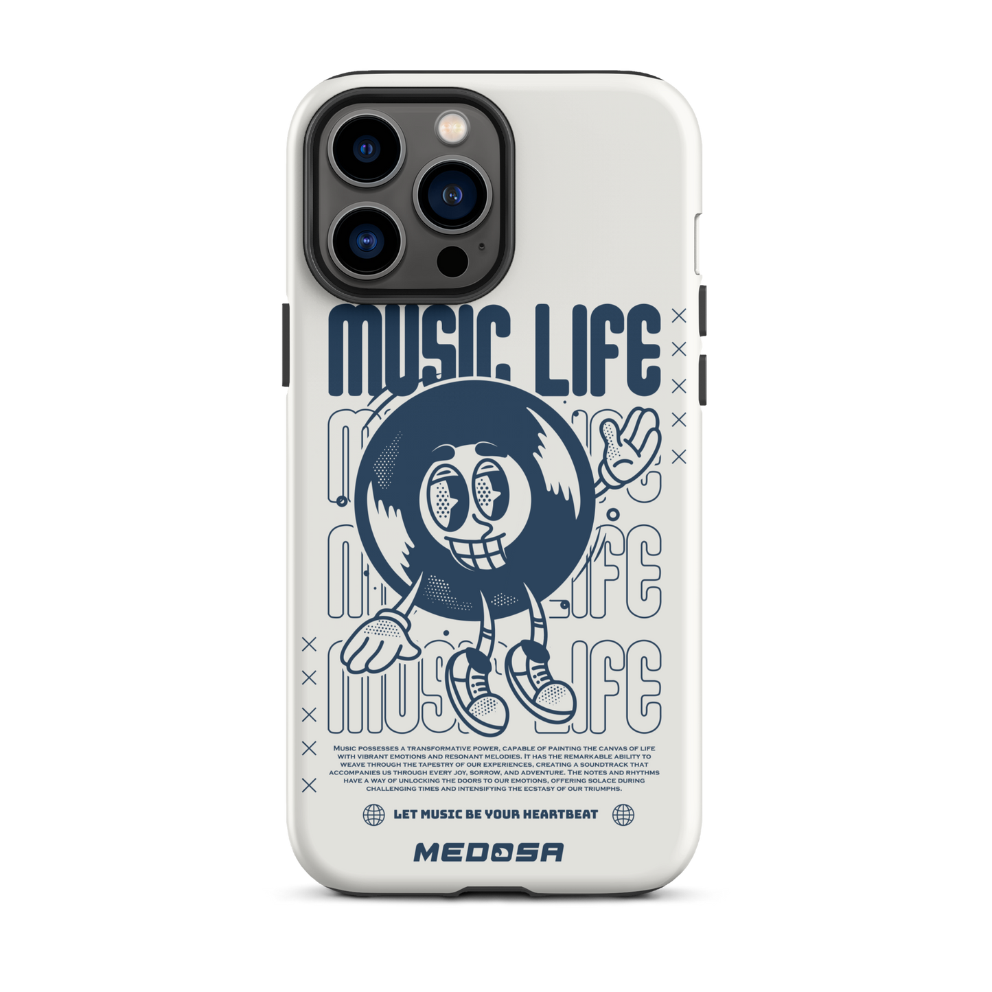 Music Life White and Navy