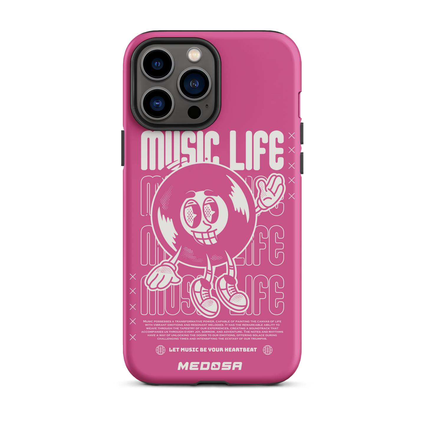 Music Life Pink and White