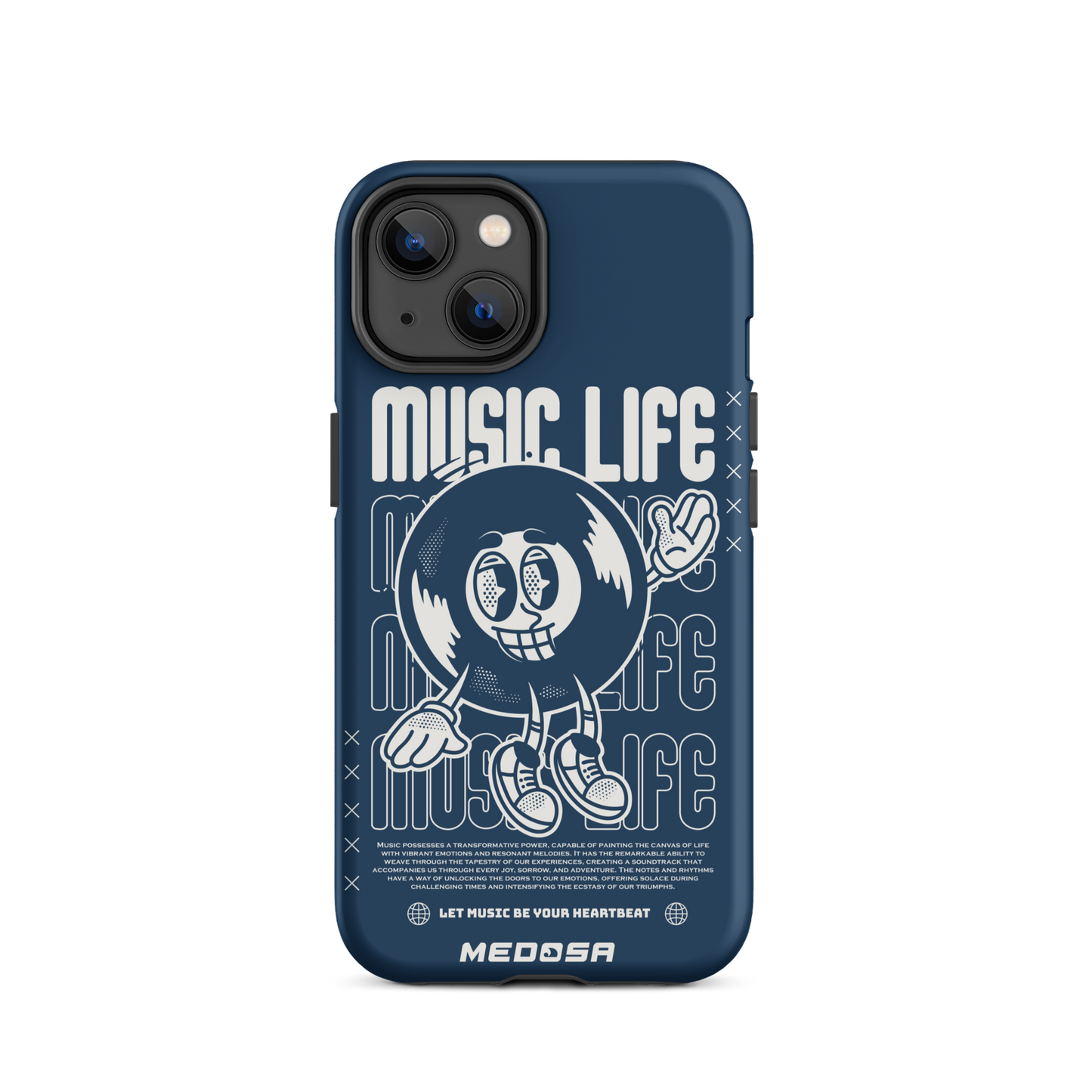 Music Life Navy and White