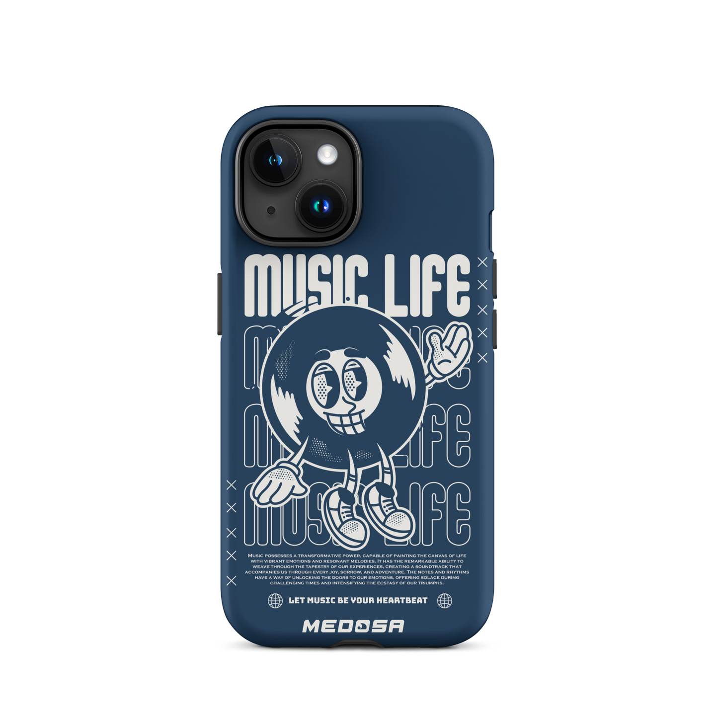 Music Life Navy and White