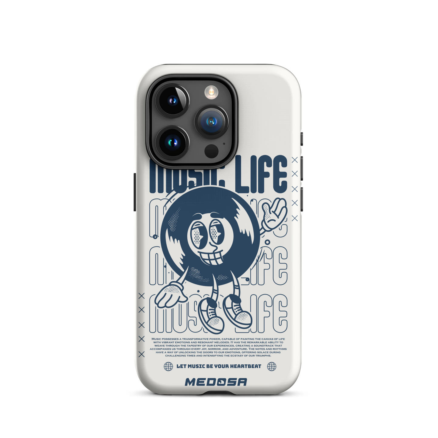 Music Life White and Navy