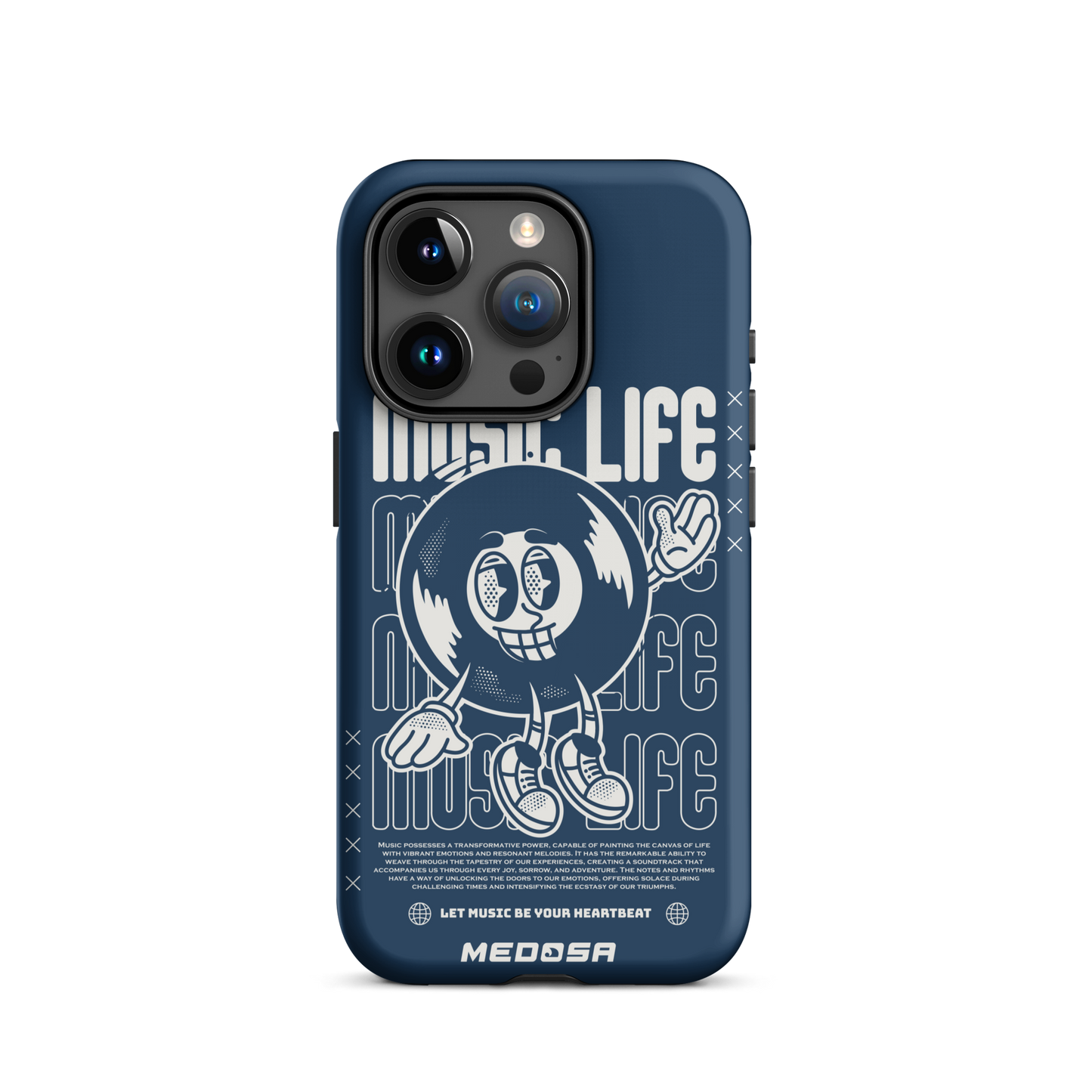 Music Life Navy and White