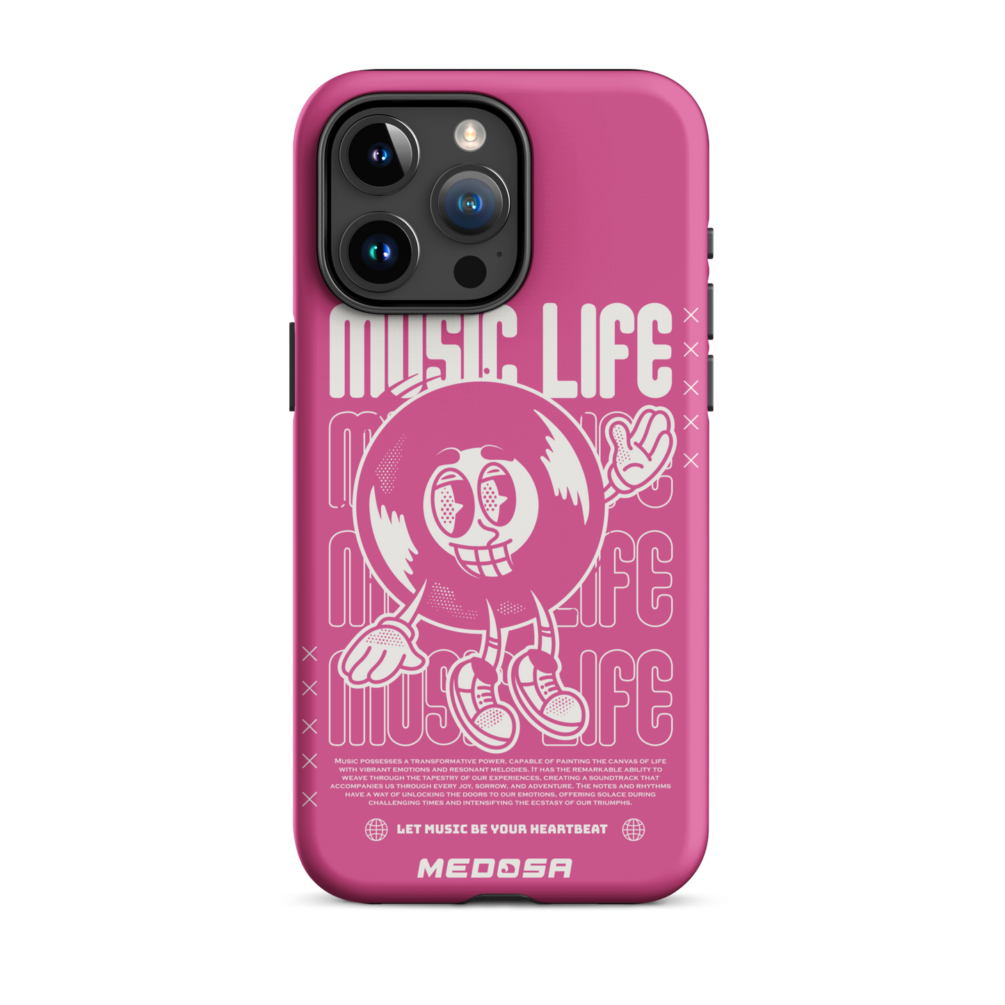 Music Life Pink and White